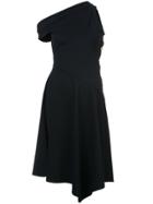 Derek Lam 10 Crosby One Shoulder Midi Dress - Black