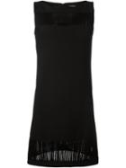 Versace Collection Fringed Hem Sleeveless Dress