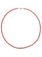 Catherine Michiels Beaded Necklace, Women's, Red