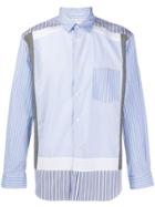 Comme Des Garçons Shirt Contrast Stripe Shirt - Blue