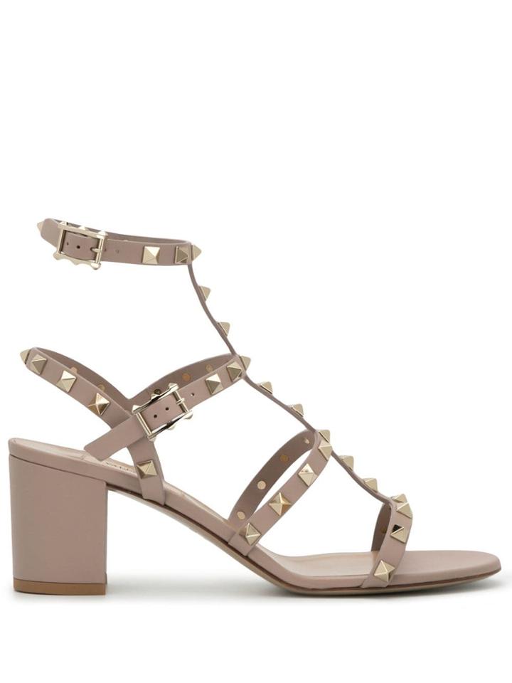 Valentino Rockstud Sandals - Neutrals