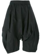 Comme Des Garçons Drop Crotch Volume Shorts - Black