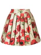 Alice+olivia Floral Metallic Skirt, Women's, Size: 0, Nude/neutrals, Nylon/polyester/spandex/elastane
