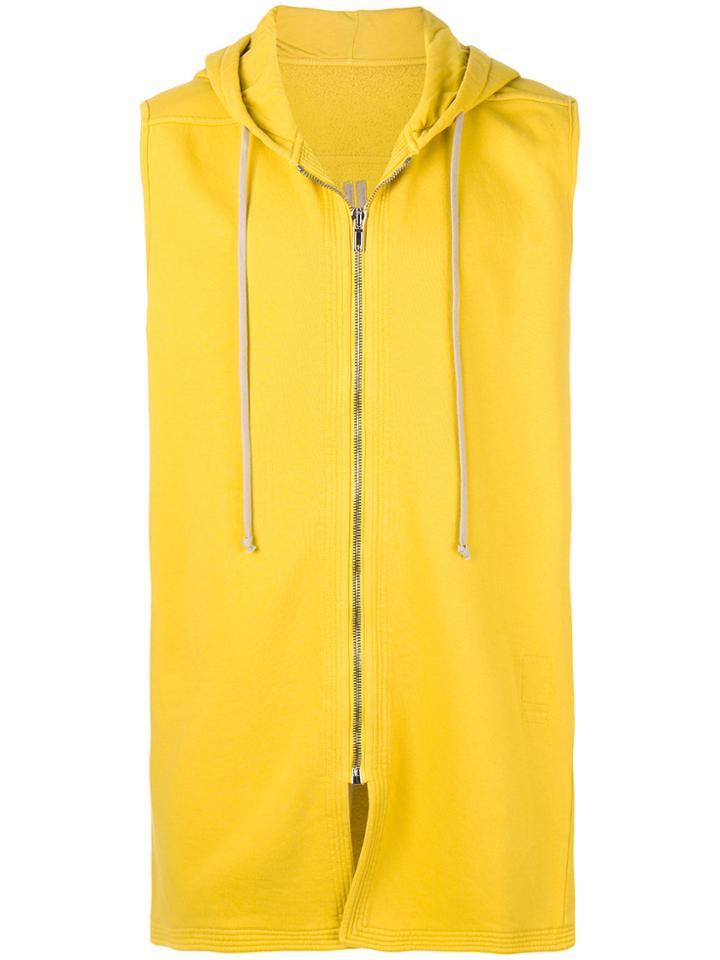 Rick Owens Drkshdw Hooded Waistcoat - Yellow & Orange