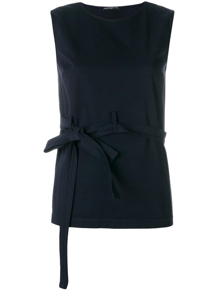 Department 5 Open-back Belted Top - Blue