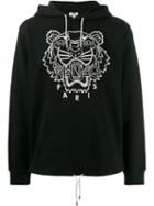 Kenzo Tiger Embroidered Hoodie - Black