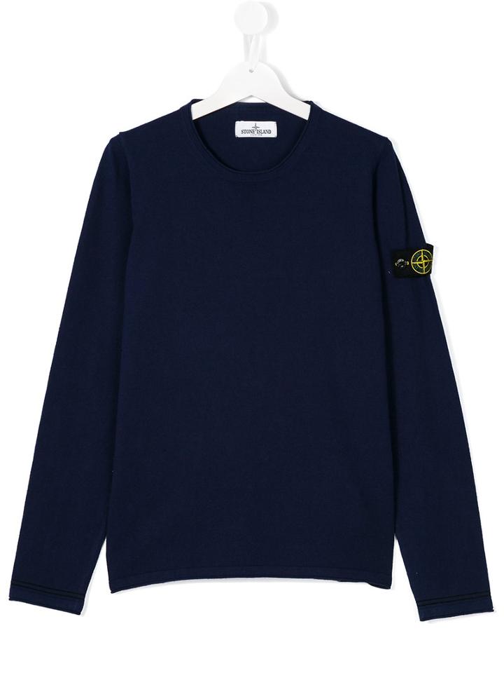 Stone Island Kids Round Neck Sweatshirt, Boy's, Size: 12 Yrs, Blue