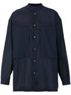 E. Tautz Mandarin Collar Lineman Shirt - Blue