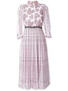 Giamba Floral Print Shirt Dress, Women's, Size: 44, Pink/purple, Silk