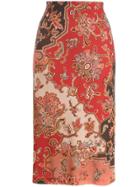 Etro Paisley-print Skirt - Red