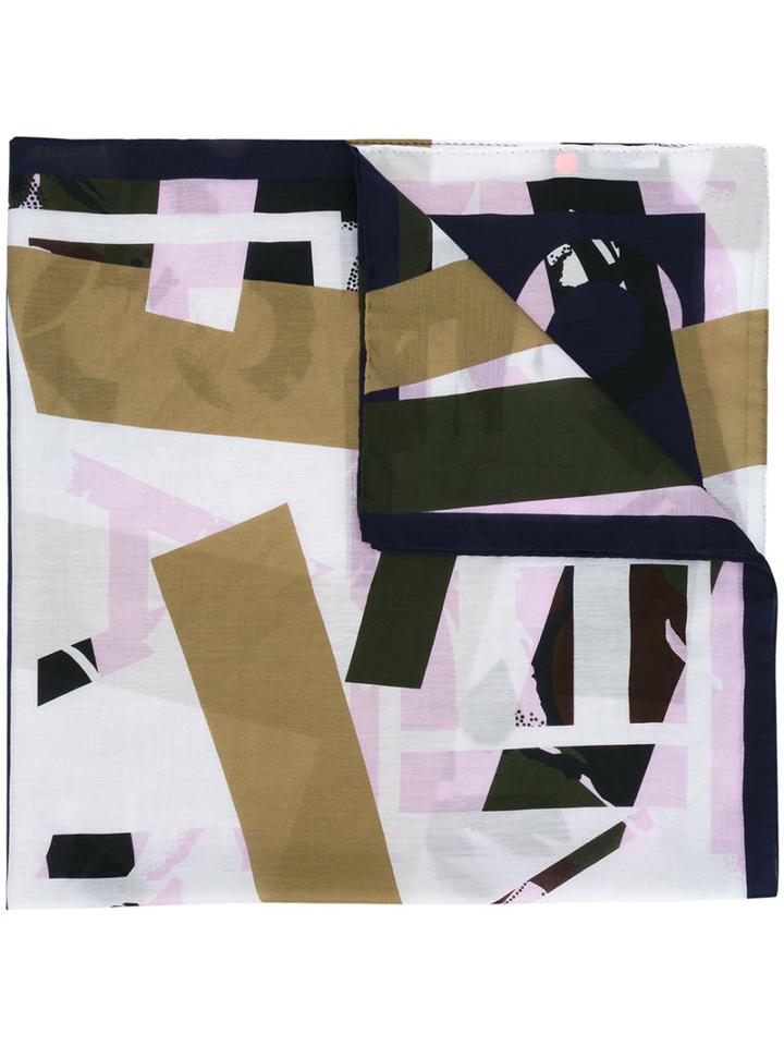 Kenzo Printed Scarf, Women's, Nude/neutrals, Cotton/silk
