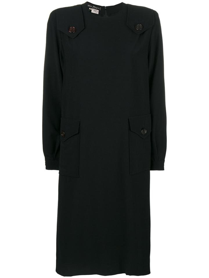 Salvatore Ferragamo Vintage Ferre Dress - Black