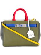 Moschino Colour Block Tote, Women's, Green