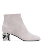 Casadei Embellished Heel Pumps - Grey