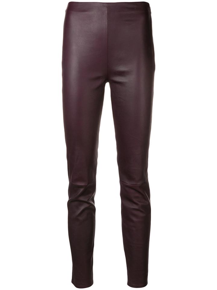 Lorena Antoniazzi Skinny Leather Trousers - Pink & Purple