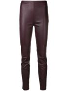 Lorena Antoniazzi Skinny Leather Trousers - Pink & Purple