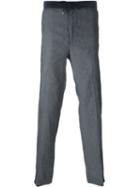 Emporio Armani Loose Fit Drawstring Trousers, Men's, Size: 52, Blue, Lyocell/cotton