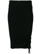 T By Alexander Wang Tie Detail Fitted Skirt - Black