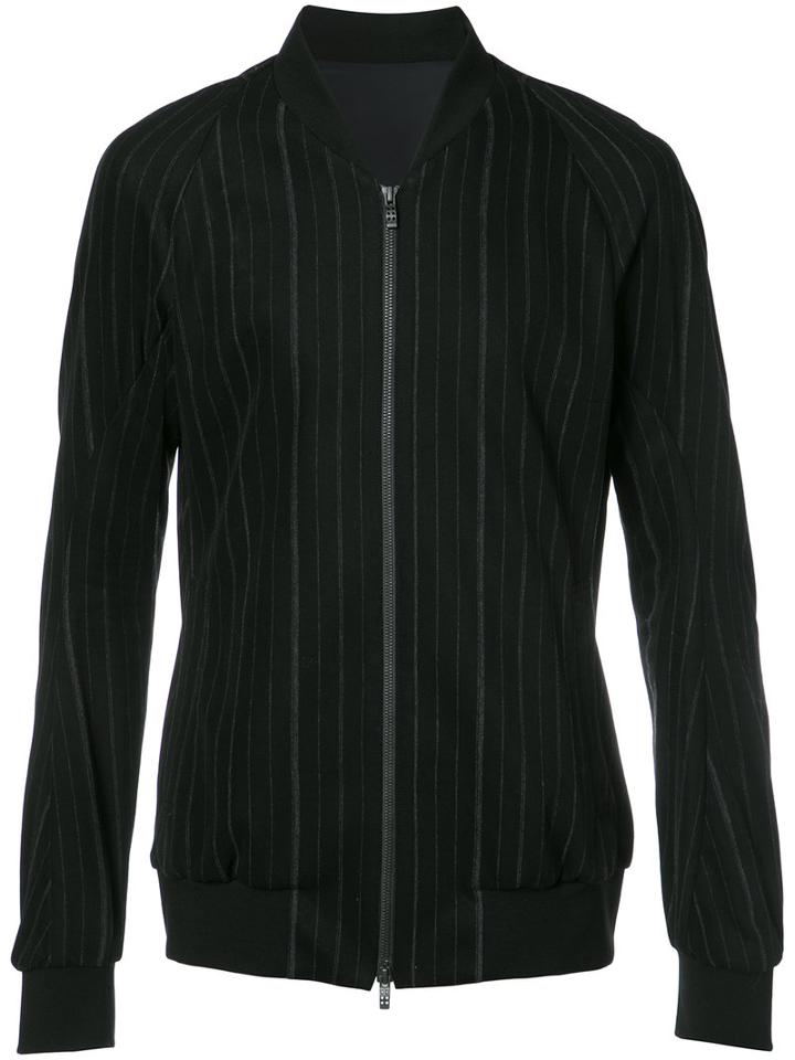 Devoa Zip Up Striped Jacket, Men's, Size: 3, Black, Cotton/polyester