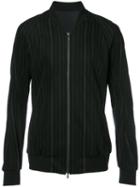 Devoa Zip Up Striped Jacket, Men's, Size: 3, Black, Cotton/polyester