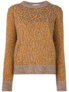 Christian Wijnants Leopard Pattern Jumper, Women's, Size: Small, Nude/neutrals, Polyamide/spandex/elastane/viscose/virgin Wool
