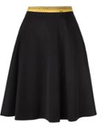 Moschino Tape Measure Skirt, Women's, Size: 42, Black, Silk/acetate/rayon/virgin Wool