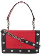 Moschino Square Studded Shoulder Bag - Red