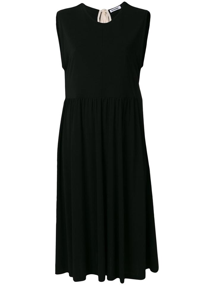 Jil Sander Flared Sleeveless Dress - Black