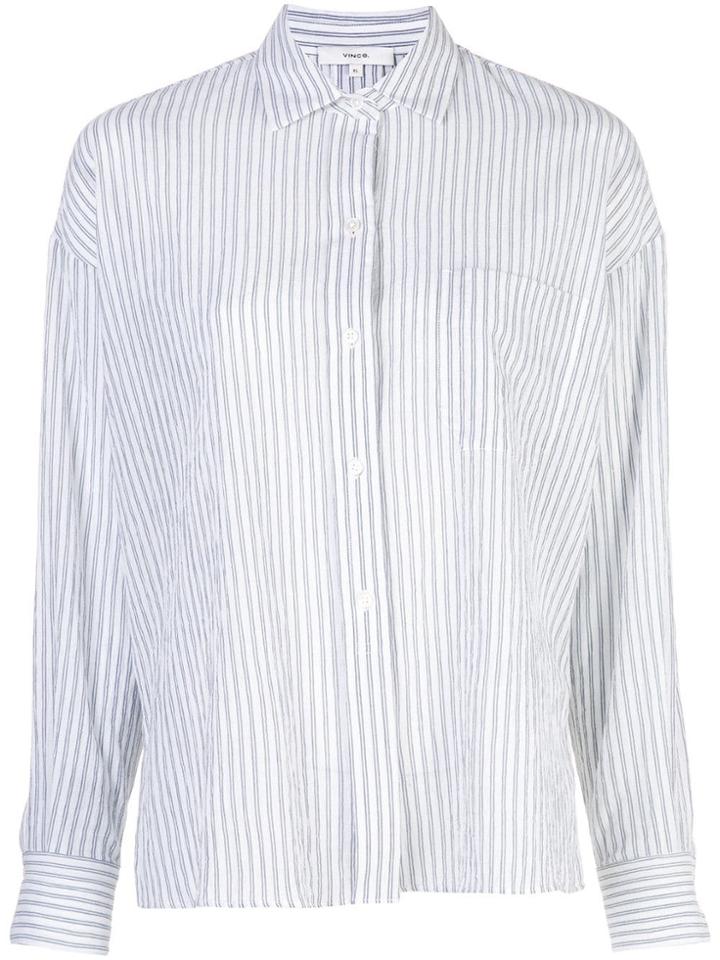 Vince Tailored Pinstripe Shirt - Blue