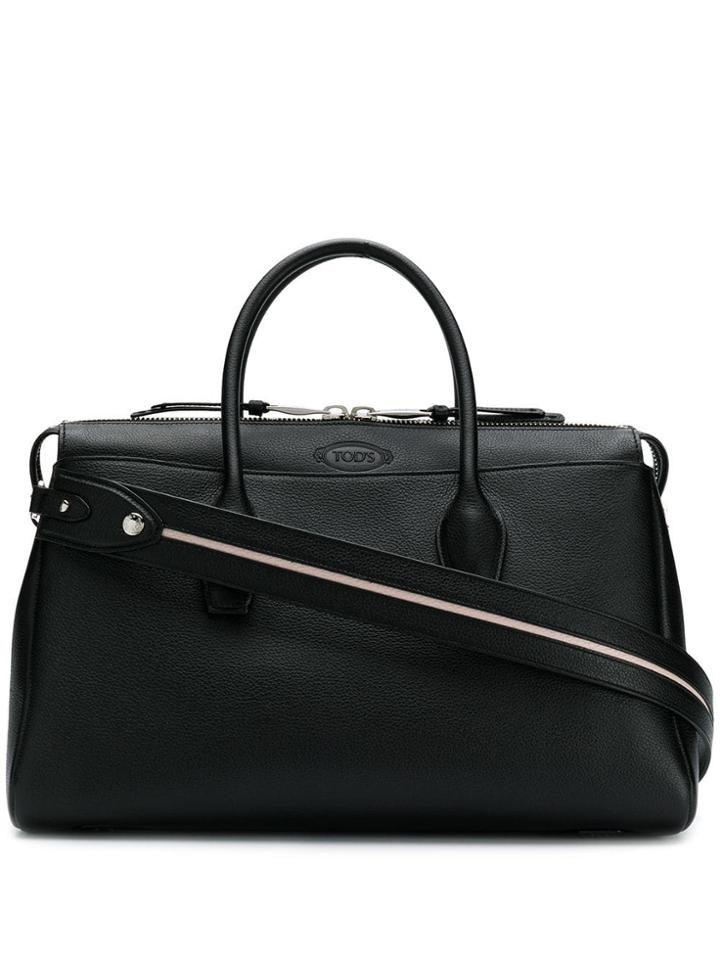 Tod's Embossed Logo Tote Bag - Black