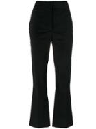 Cédric Charlier Flared Corduroy Trousers - Black