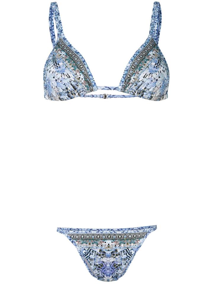 Camilla - Printed Bikini - Women - Nylon/spandex/elastane/polyamide-8 - S, Blue, Nylon/spandex/elastane/polyamide-8