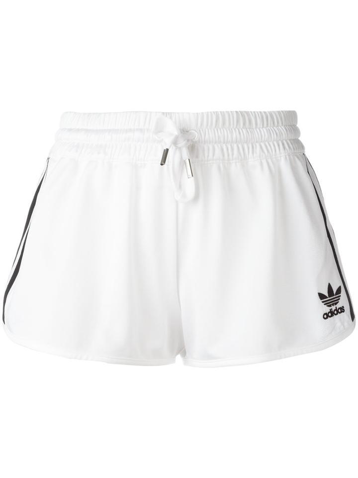 Adidas Originals Classic Logo Track Shorts, Women's, Size: 42, White, Polyester