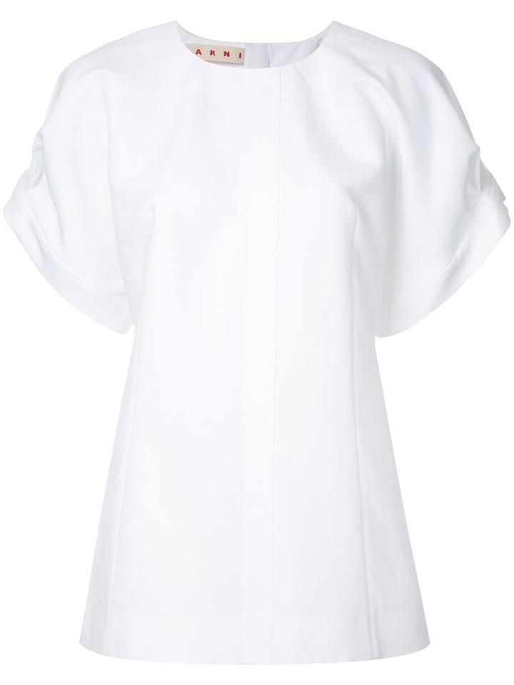 Marni - Structured Sleeve Blouse - Women - Cotton - 38, Women's, White, Cotton