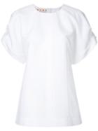 Marni - Structured Sleeve Blouse - Women - Cotton - 38, Women's, White, Cotton