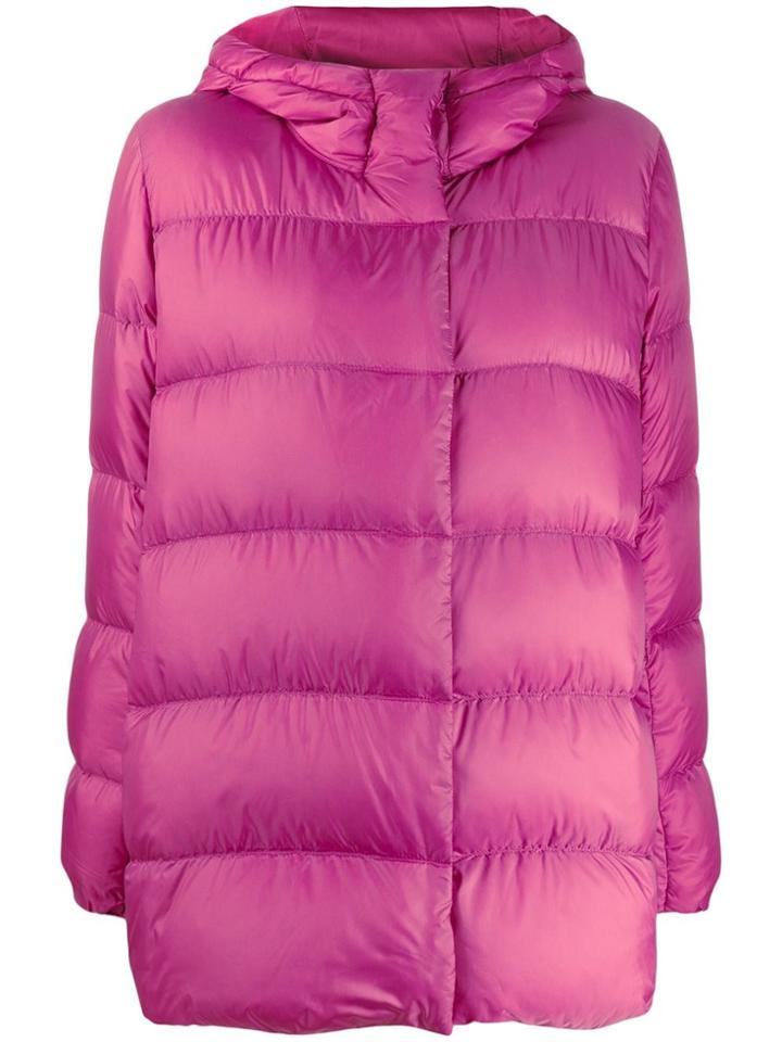 Max Mara Hooded Puffer Jacket - Pink