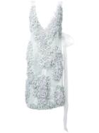 Lalo V-neck Embroidered Mesh Dress, Women's, Size: Medium/large, Green, Polyester