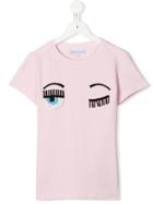 Chiara Ferragni Kids Winking Eye T-shirt - Pink