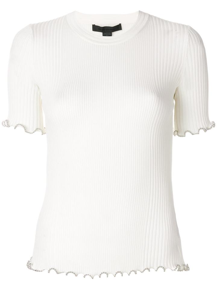 Alexander Wang Ballchain Trim Top - White
