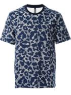 Neil Barrett Graphic Animal Print T-shirt, Men's, Size: Small, Blue, Viscose/lyocell/spandex/elastane/cotton