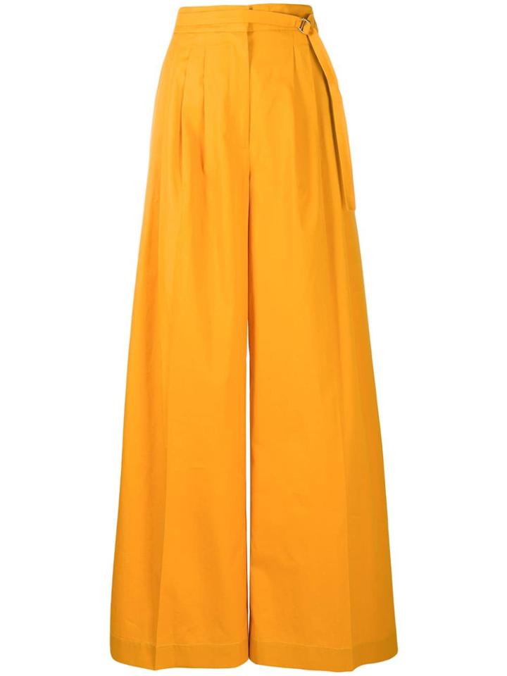 Alberta Ferretti High-waisted Palazzo Trousers - Orange