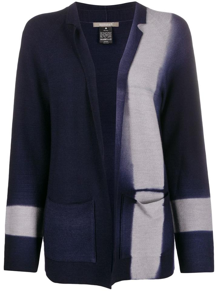 Suzusan Dyed Effect Cardigan - Blue