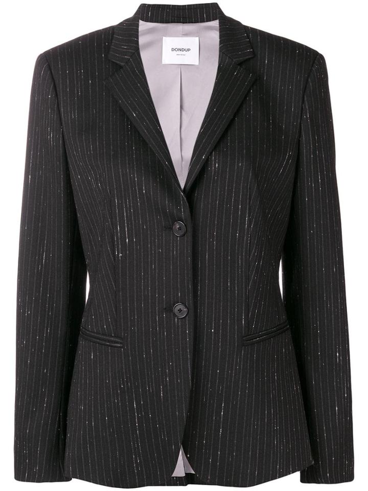 Dondup Pinstriped Single-breasted Blazer - Black