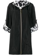 Cavalli Class Reversible Zipped-up Coat - Black