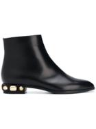Casadei Studded Heel Boots - Black