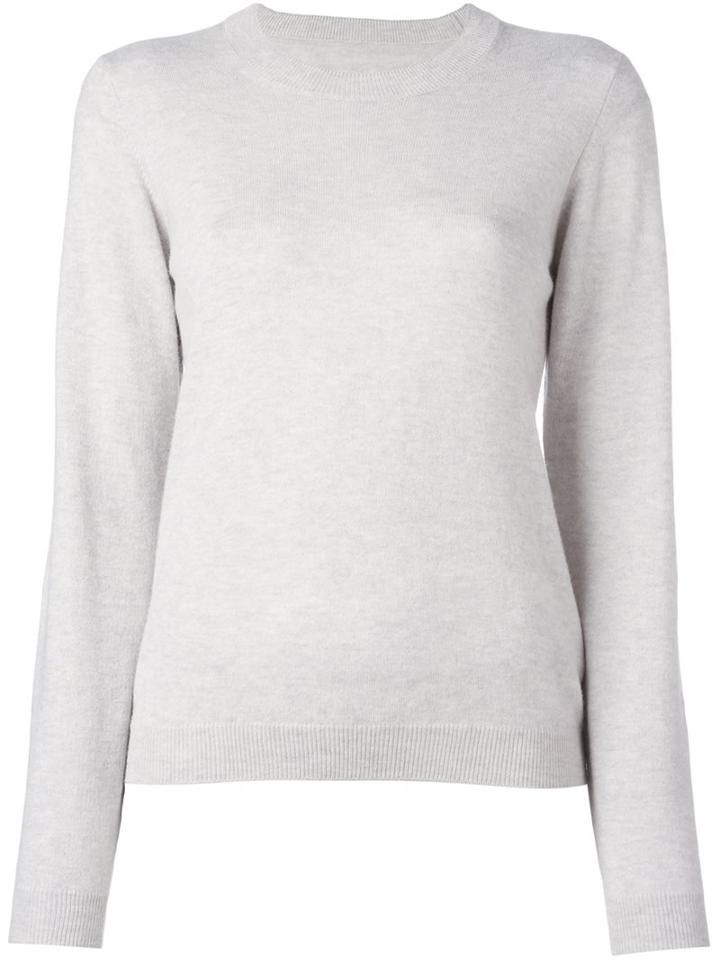 Maison Margiela Elbow Patch Sweater, Women's, Size: Medium, Grey, Wool