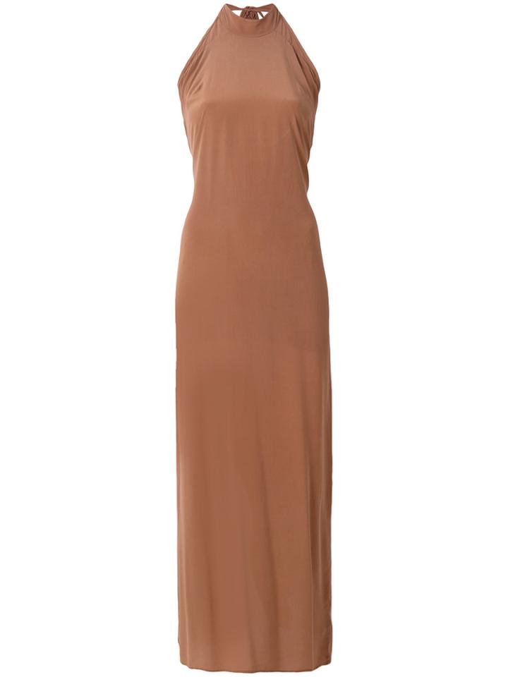 Lost & Found Ria Dunn Backless Halterneck Dress - Brown