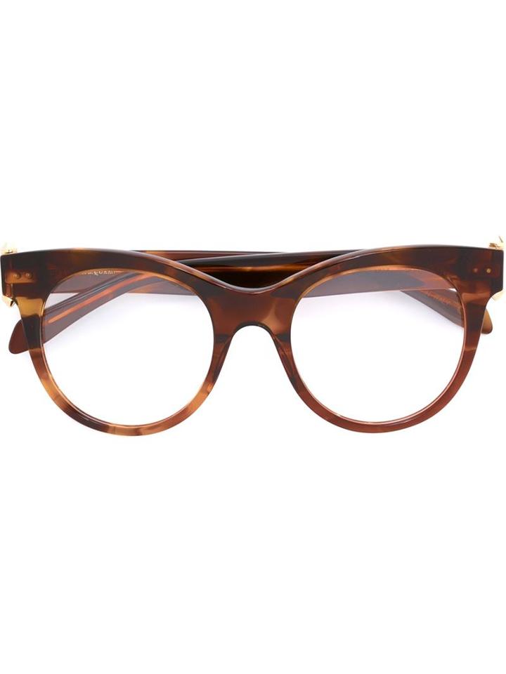 Alexander Mcqueen Round Frame Glasses