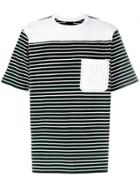 3.1 Phillip Lim Re-constructed Striped T-shirt - Black