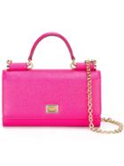 Dolce & Gabbana Mini Von Wallet Crossbody Bag, Women's, Pink/purple, Calf Leather